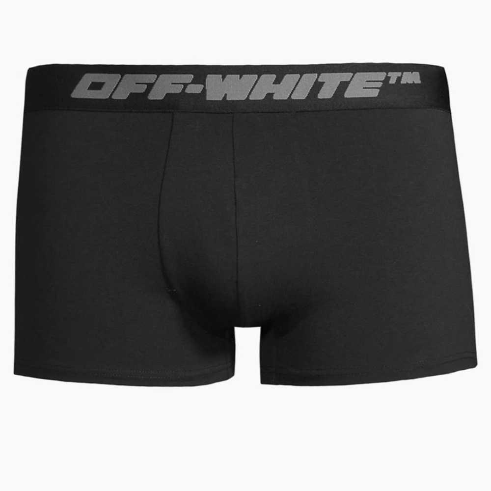 NWT Off-White Virgil Abloh Black Industrial single stretch cotton boxer briefs M
